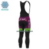 Fietsbroek Lang met Bretels 2022 Bardiani-CSF Faizane Winter Thermal Fleece - Lila Groen